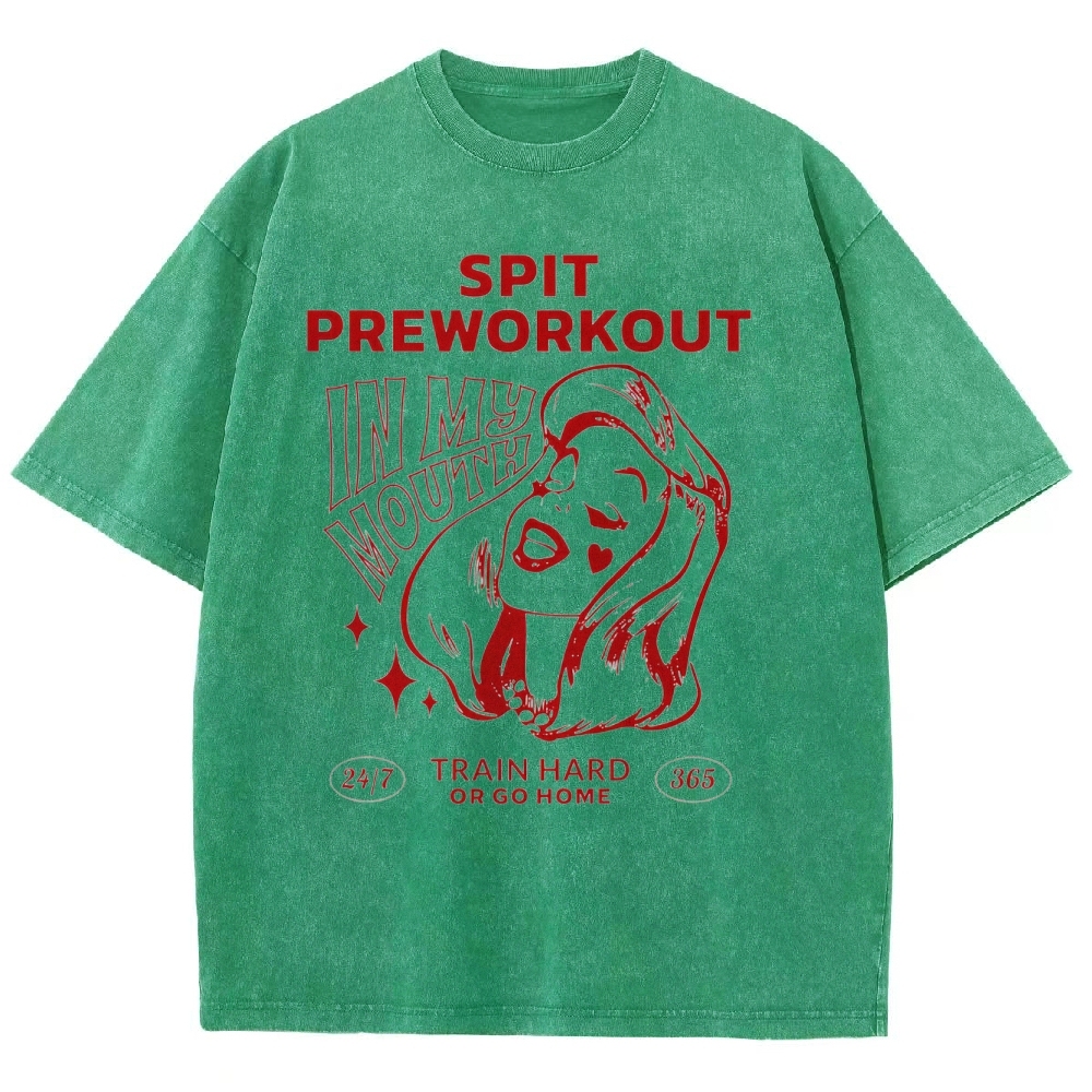 Spit Preworkout Vintage Snowflake Washed T-Shirt-moweekender