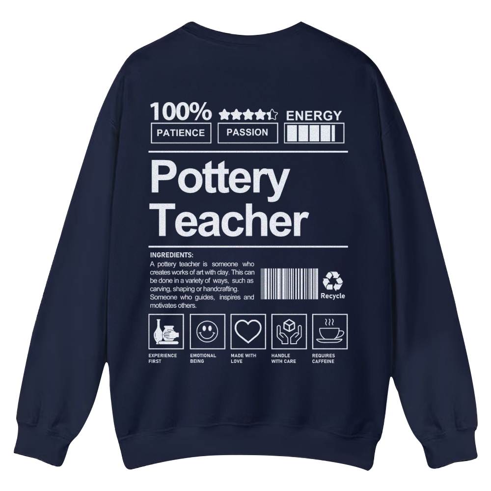 Pottery Teacher Casual Crewneck Sweatshirt-moweekender