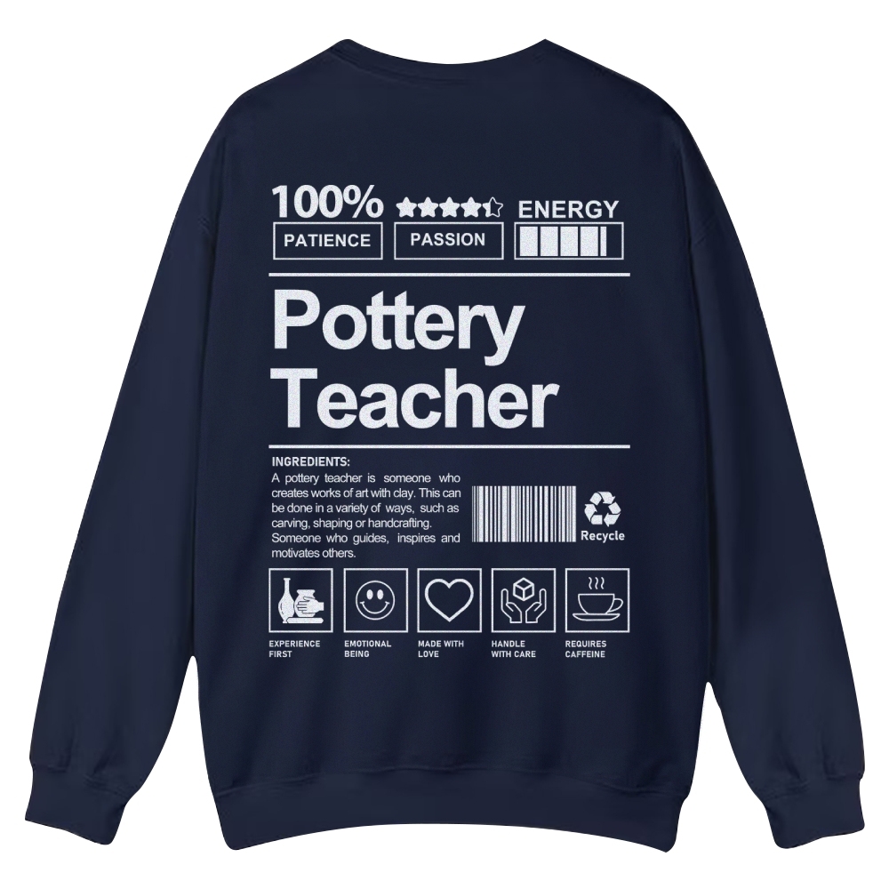 Pottery Teacher Casual Crewneck Sweatshirt-moweekender