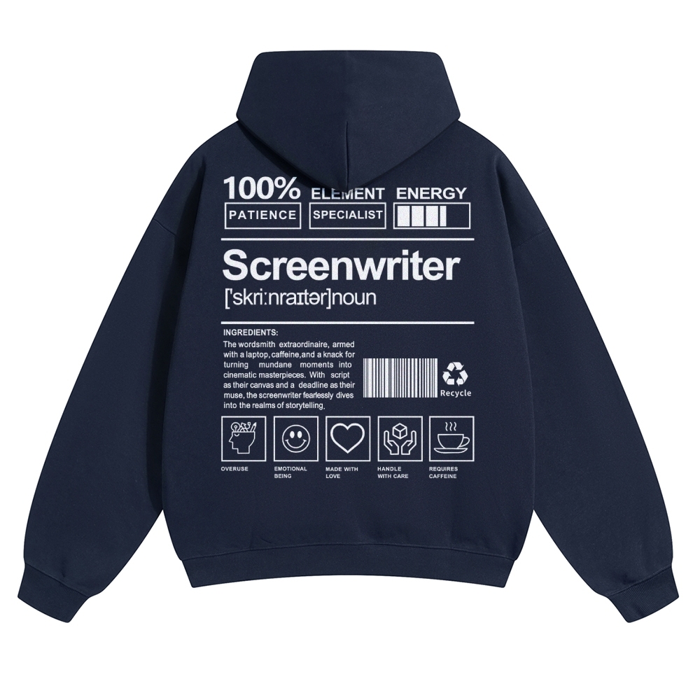 Screenwriter Unisex Casual Anime Print Hoodie-moweekender