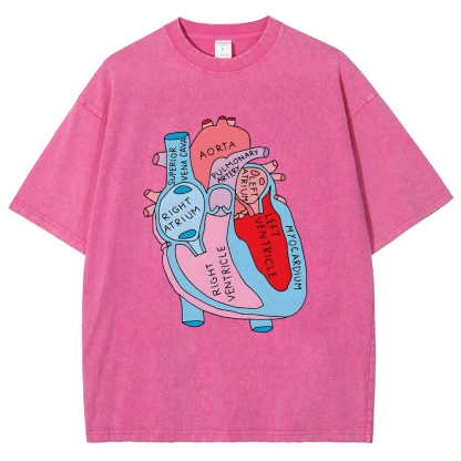 cardiology Unisex Fit Washed T-Shirt-moweekender