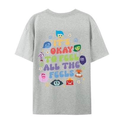 It's Okay To Feel All The Feels Casual Short Sleeve T-Shirt-moweekender