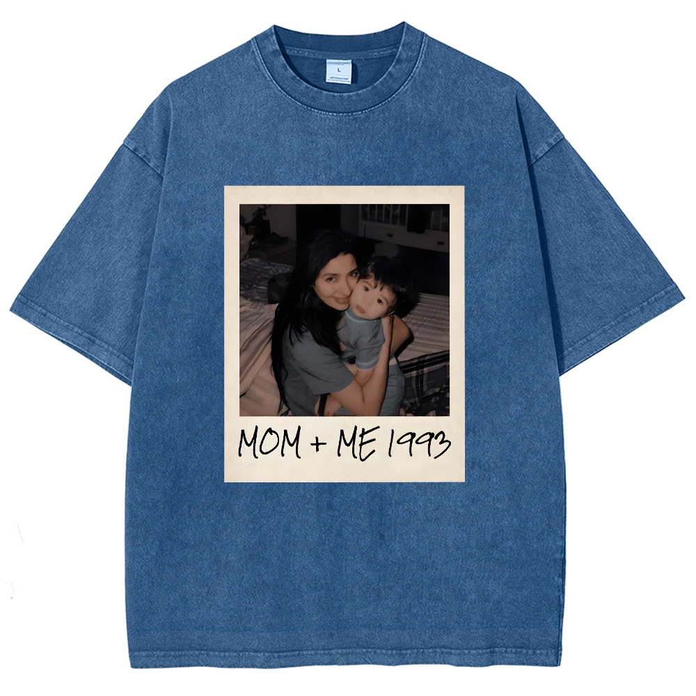 Picture Custom Mother's Day Gift Unisex Fit Washed T-Shirt