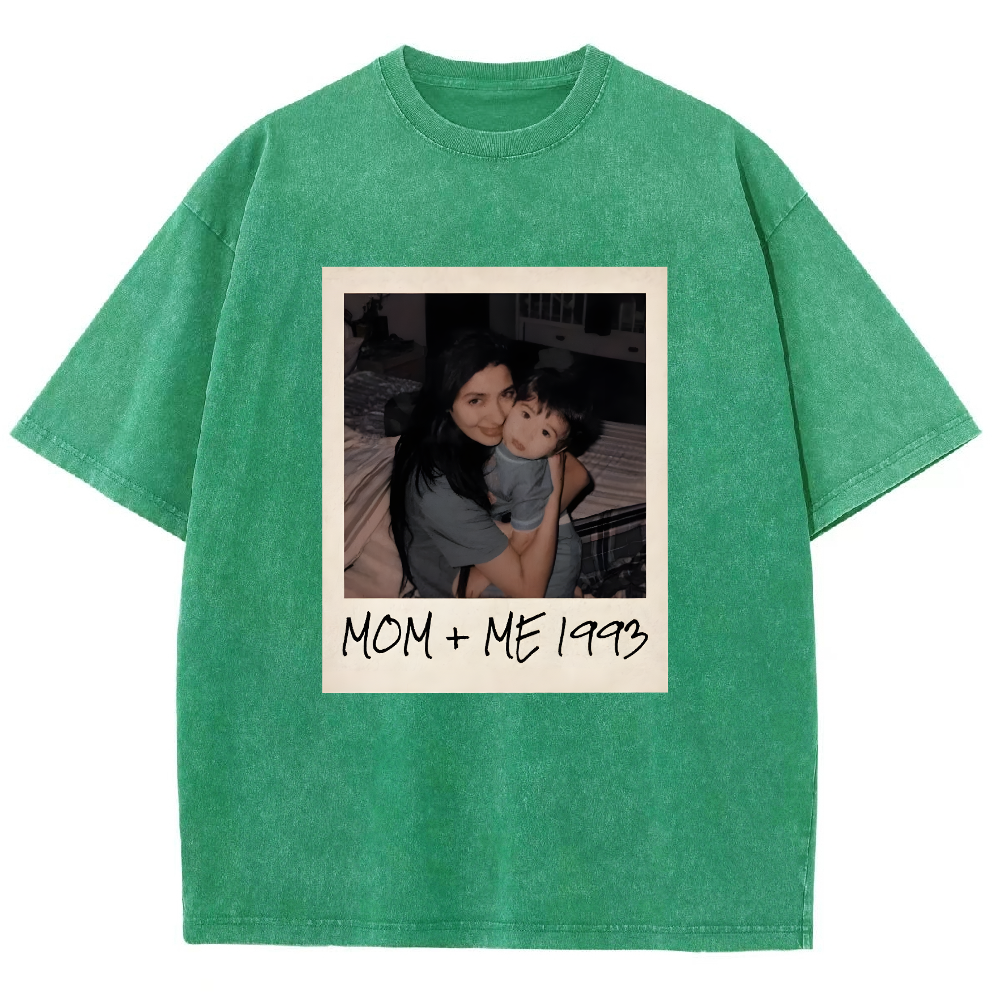 Picture Custom Mother's Day Gift Unisex Fit Washed T-Shirt