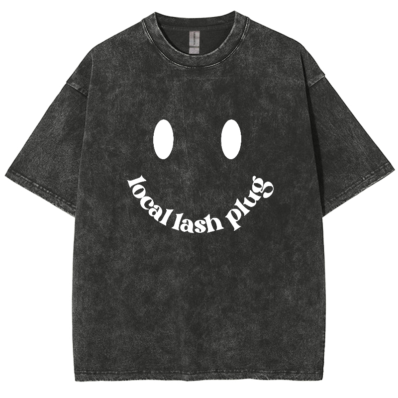 Local Lash Plug Unisex Fit Washed Oversized T-Shirt-moweekender