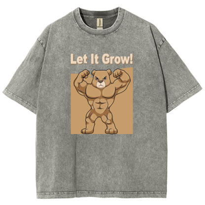 Let It Grow! Unisex Fit Washed T-Shirt-moweekender