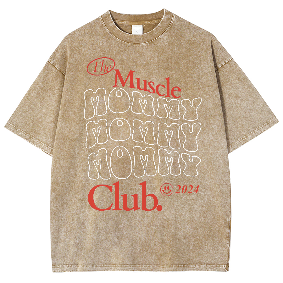 The Muscle Mommy Club Unisex Fit Washed Oversized T-Shirt-moweekender