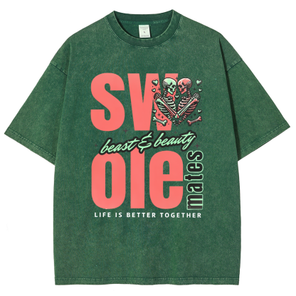 Life Is Better Together Unisex Fit Washed T-Shirt-moweekender