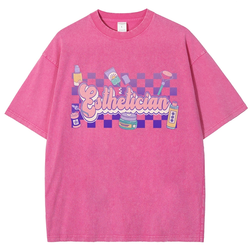 Esthetician Unisex Fit Washed T-Shirt-moweekender