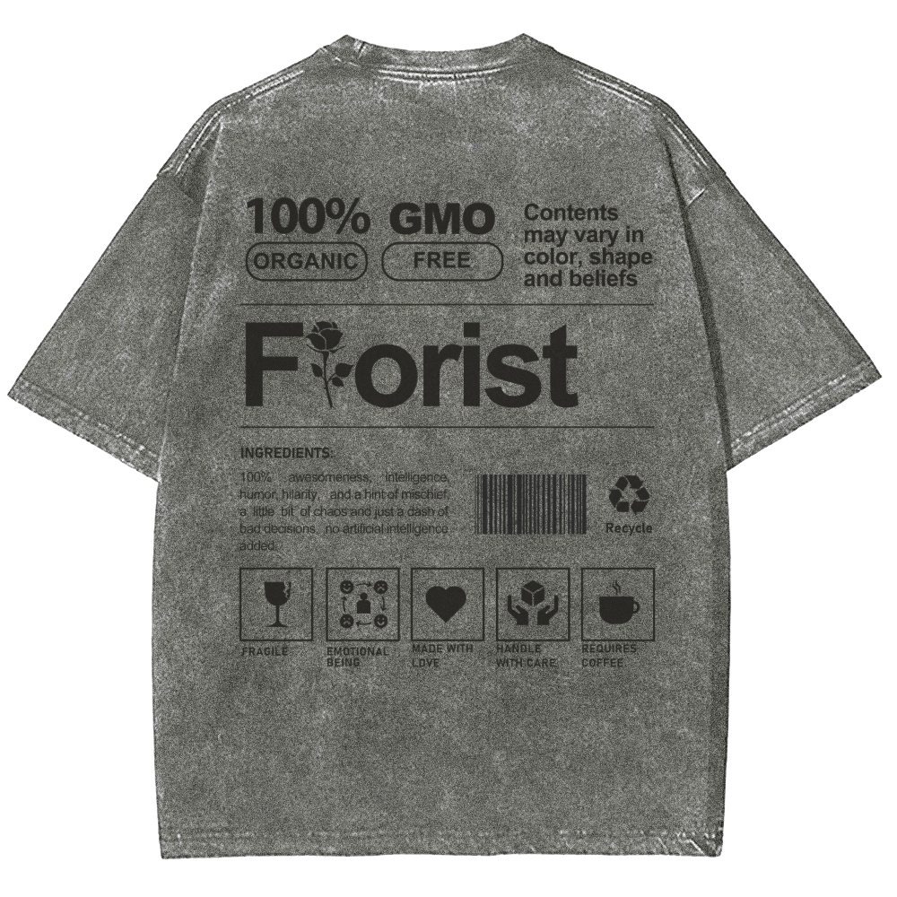 Florist Unisex Fit Washed T-Shirt-moweekender