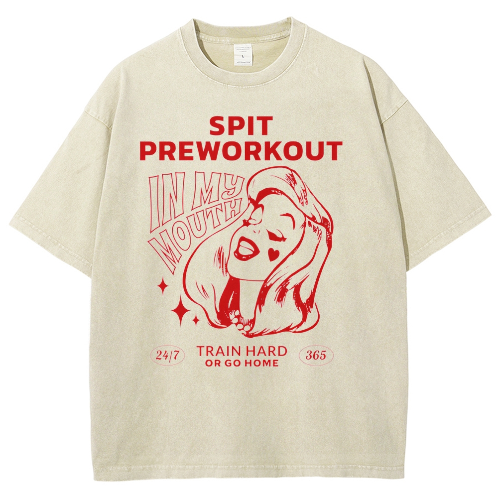Spit Preworkout Vintage Snowflake Washed T-Shirt-moweekender