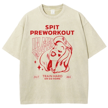 Spit Preworkout Vintage Snowflake Washed T-Shirt-moweekender