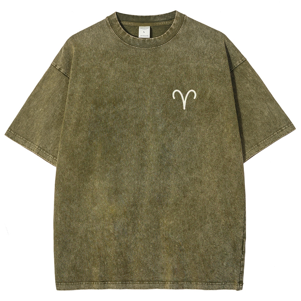 Aries Unisex Fit Washed T-Shirt