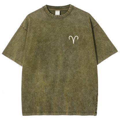 Aries Unisex Fit Washed T-Shirt