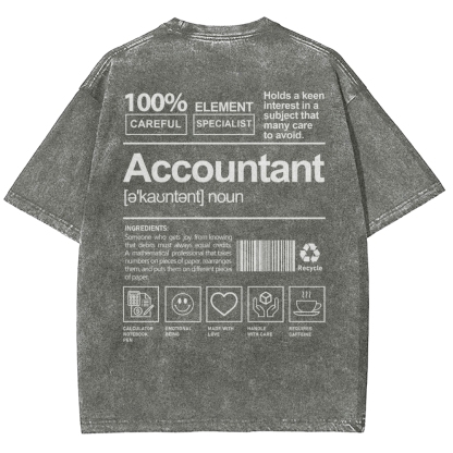 Accountant Unisex Fit Washed T-Shirt-moweekender