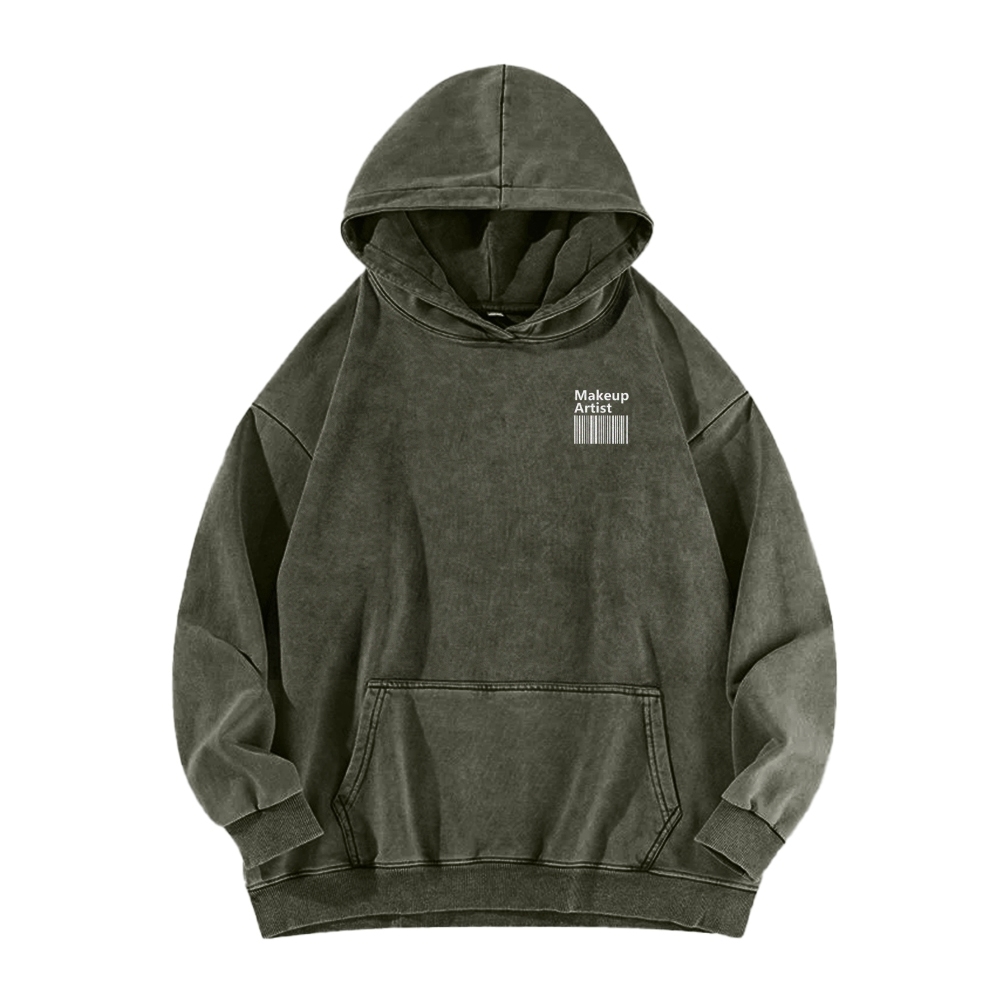 Makeup Artist Casual Washed Hoodie-moweekender