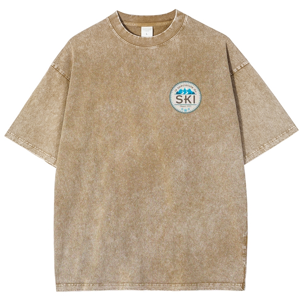 Skieur Unisex Fit Washed T-Shirt-moweekender