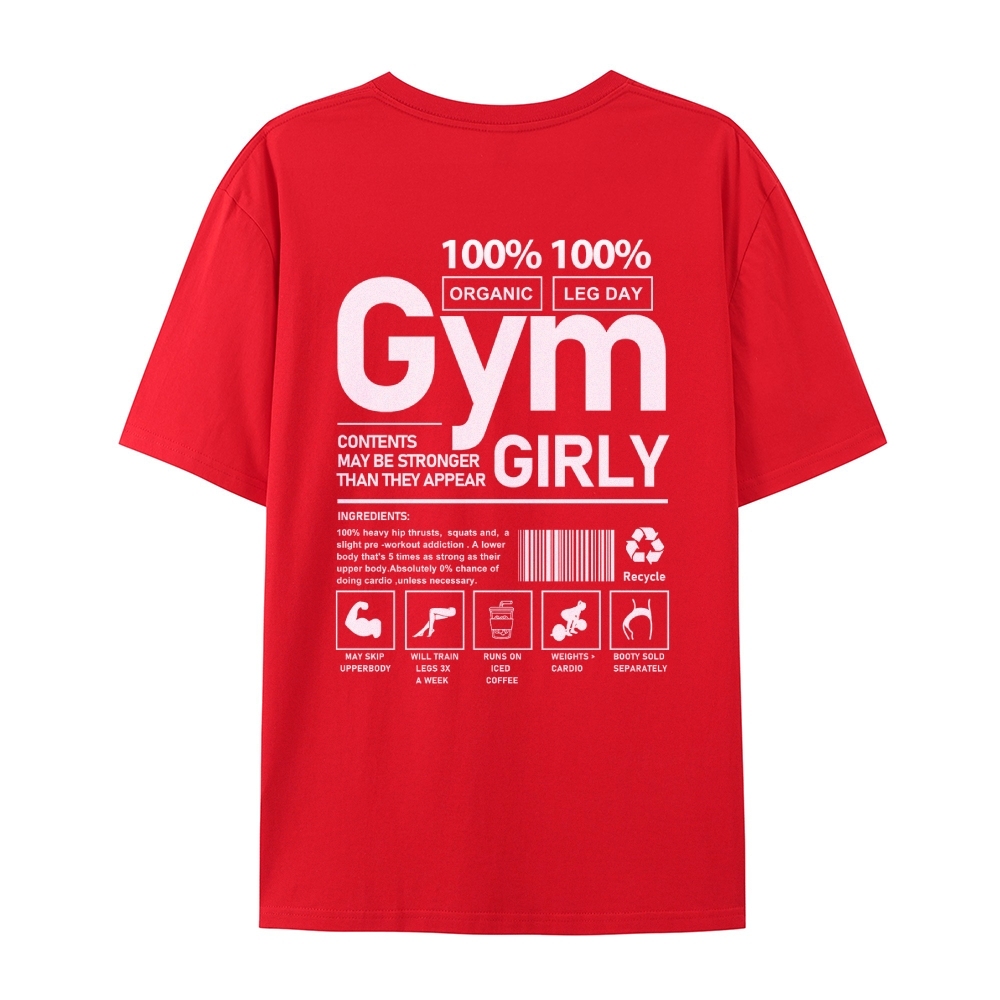 Gym Girly Casual Short Sleeve T-Shirt-moweekender
