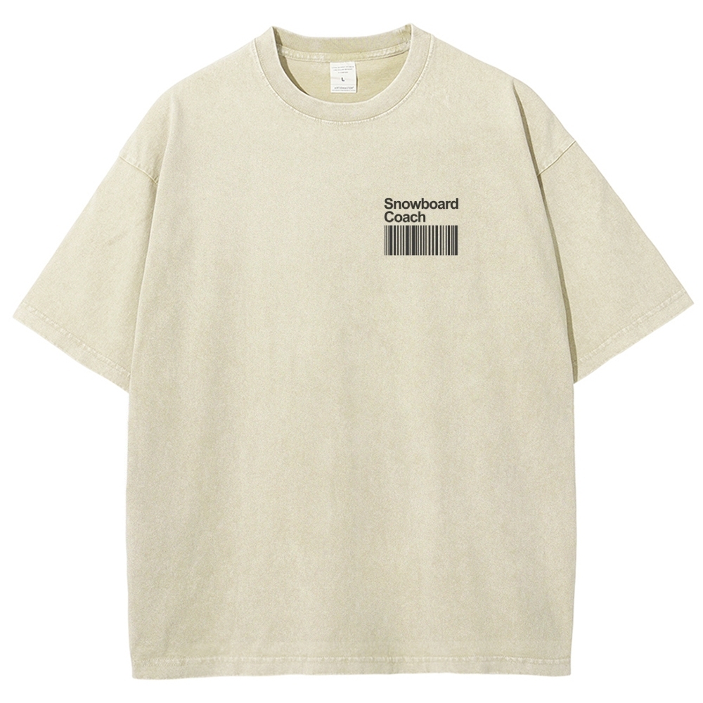 Snowboard Coach Unisex Fit Washed T-Shirt-moweekender