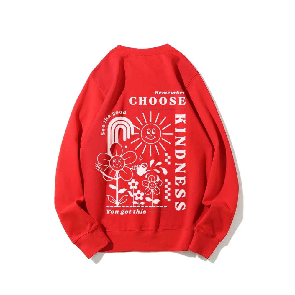 Choose Kindness Casual Crewneck Sweatshirt-moweekender