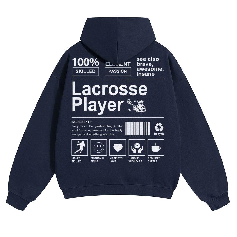 Lacrosse Player Unisex Casual Anime Print Hoodie-moweekender