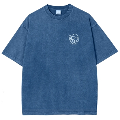 Godmother Unisex Fit Washed T-Shirt-moweekender
