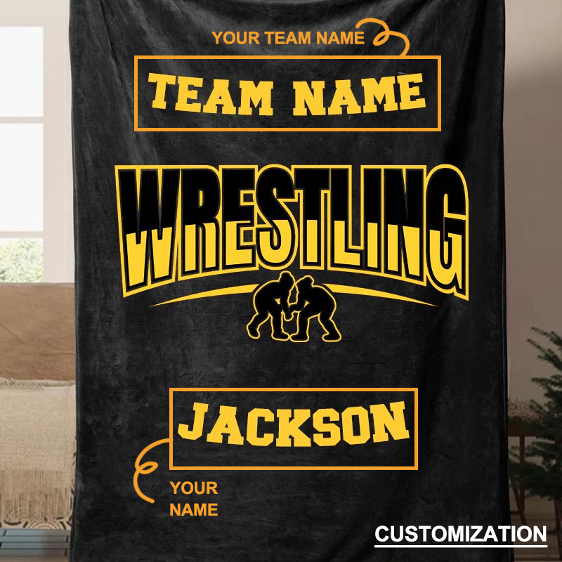 Female Wrestling Printed Sport Blanket-moweekender