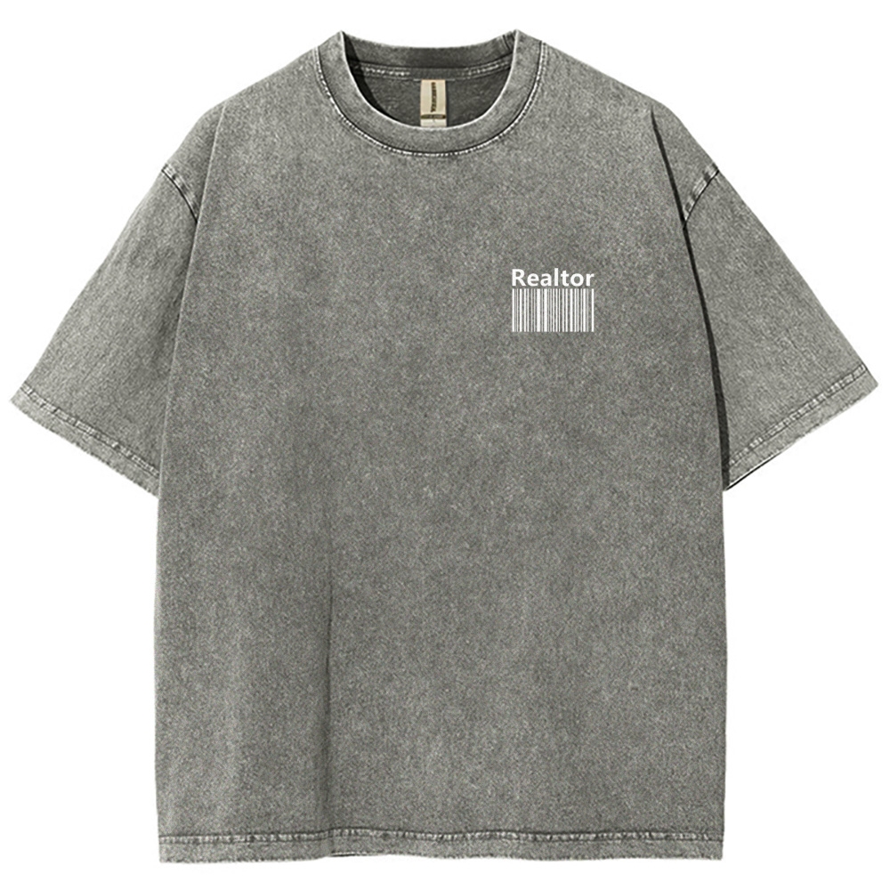 Realtor Vintage Snowflake Washed T-Shirt-moweekender