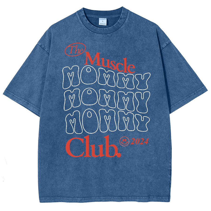 The Muscle Mommy Club Unisex Fit Washed Oversized T-Shirt-moweekender