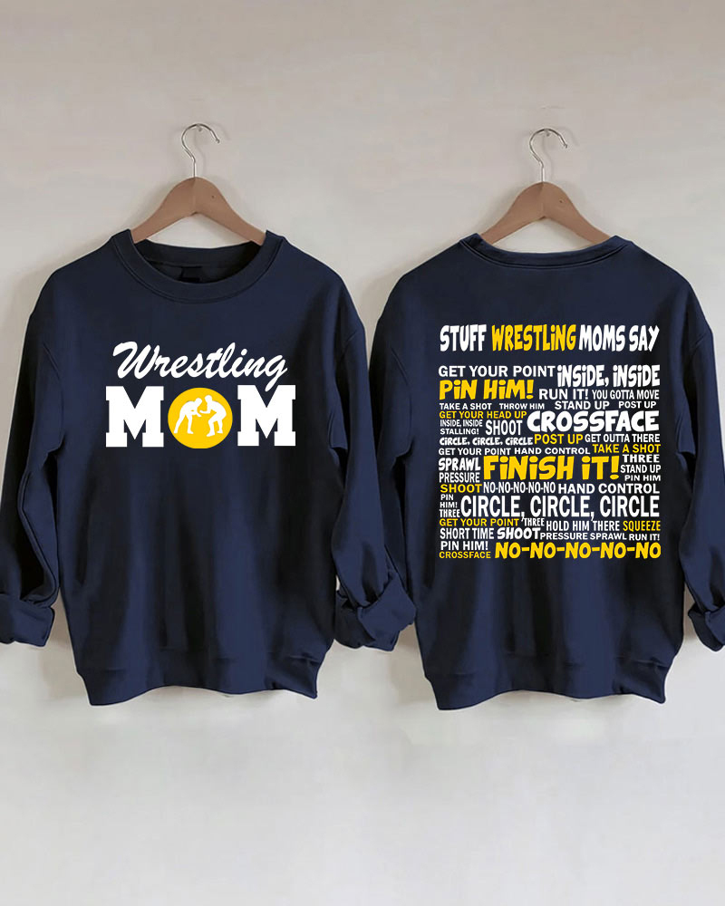 Wrestling Moms Yellow Printed Sweatshirt-moweekender