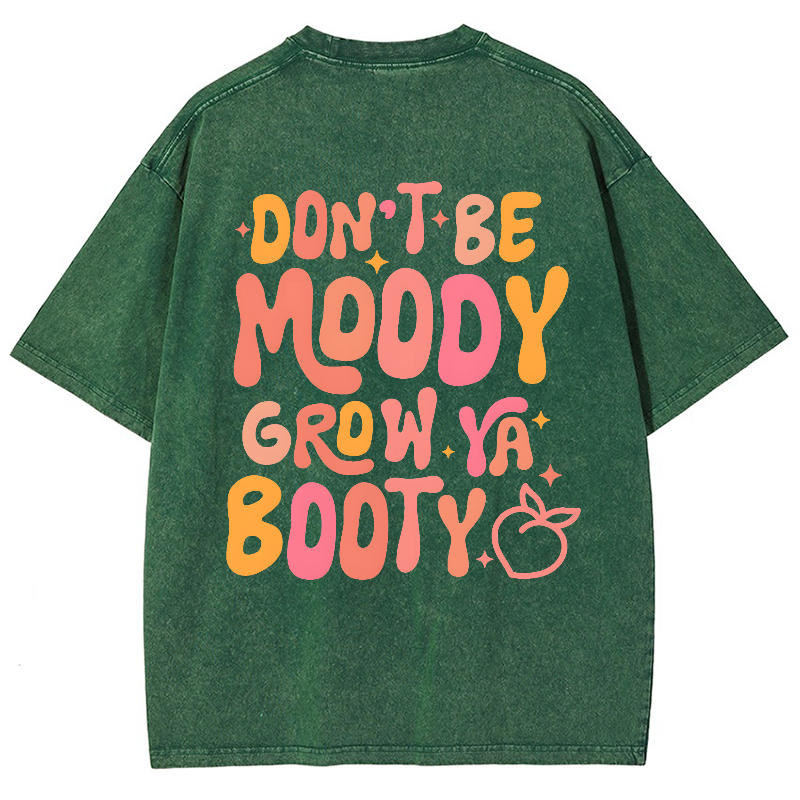 Don't Be Moody Vintage Snowflake Washed T-Shirt-moweekender