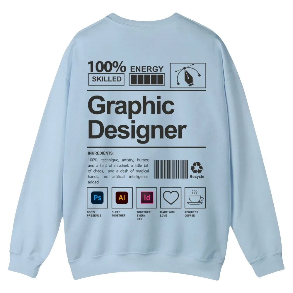 Graphic Designer Printed Crew Neck Sweatshirt-moweekender