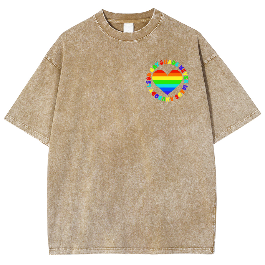 Shade Never Made Anyboday Less Gay Unisex Fit Washed Oversized T-Shirt-moweekender