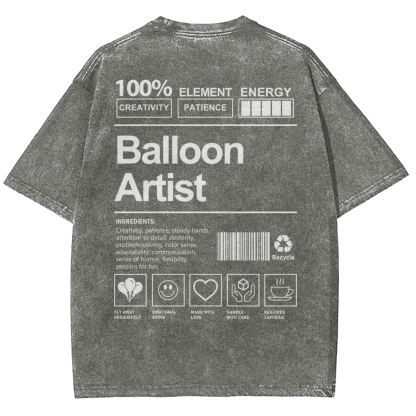 Balloon Artist Unisex Fit Washed T-Shirt-moweekender