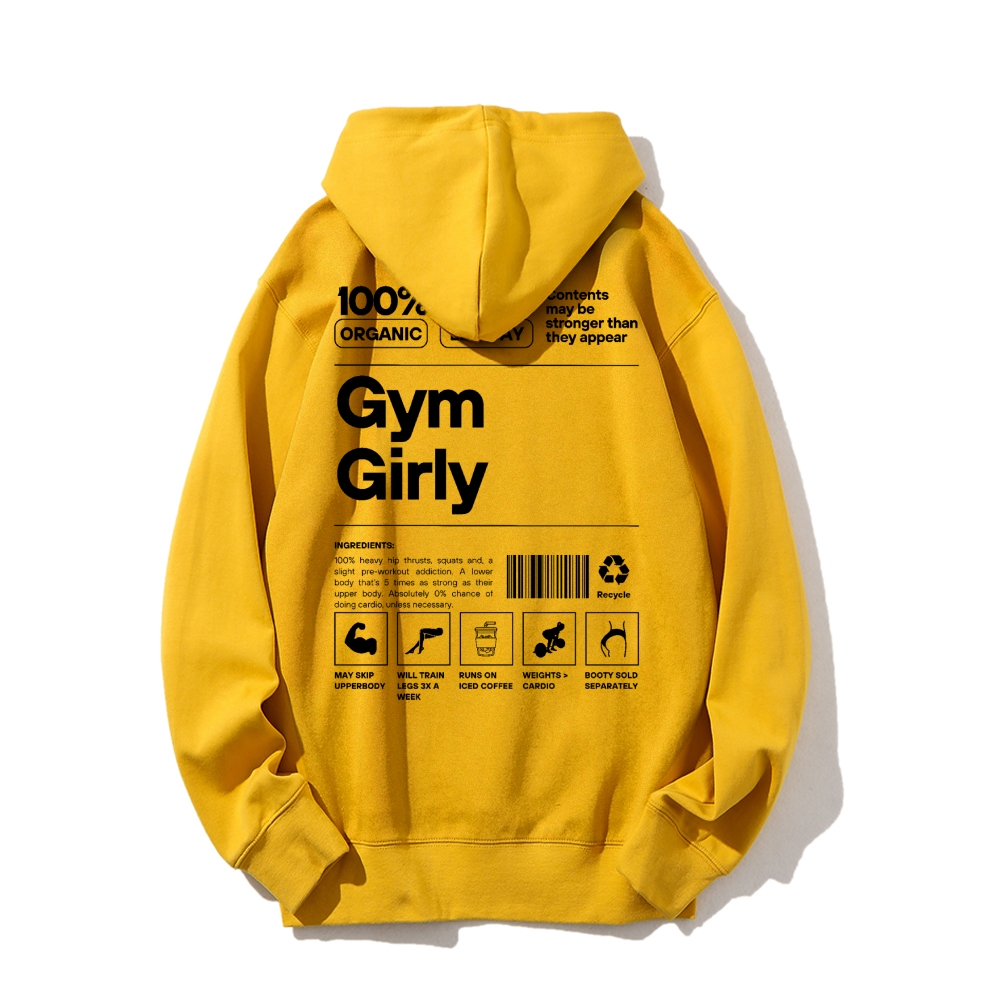 Gym Girl Long Sleeved Hoodie-moweekender