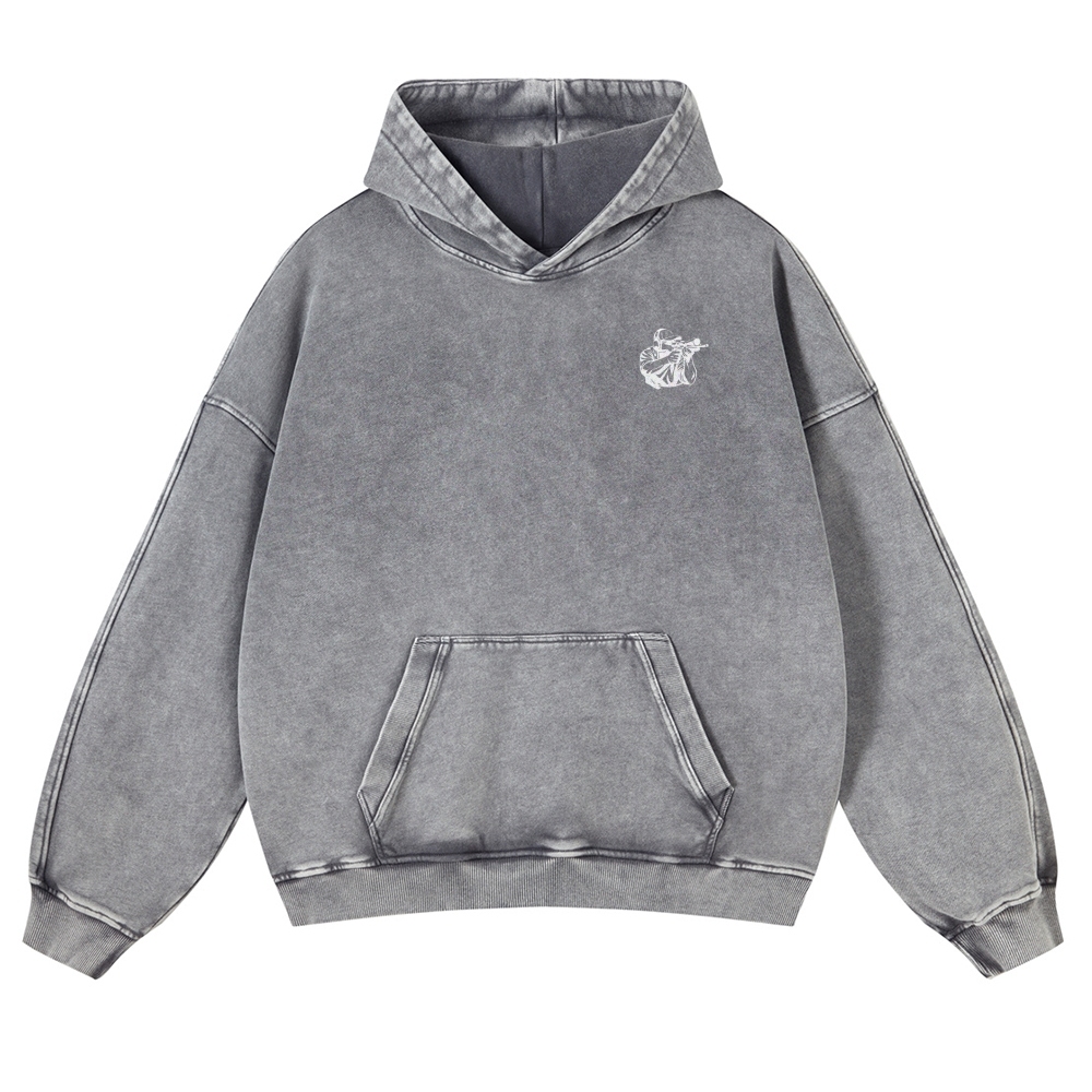 Shooting Instructor Printed Vintage Washed Hoodie-moweekender