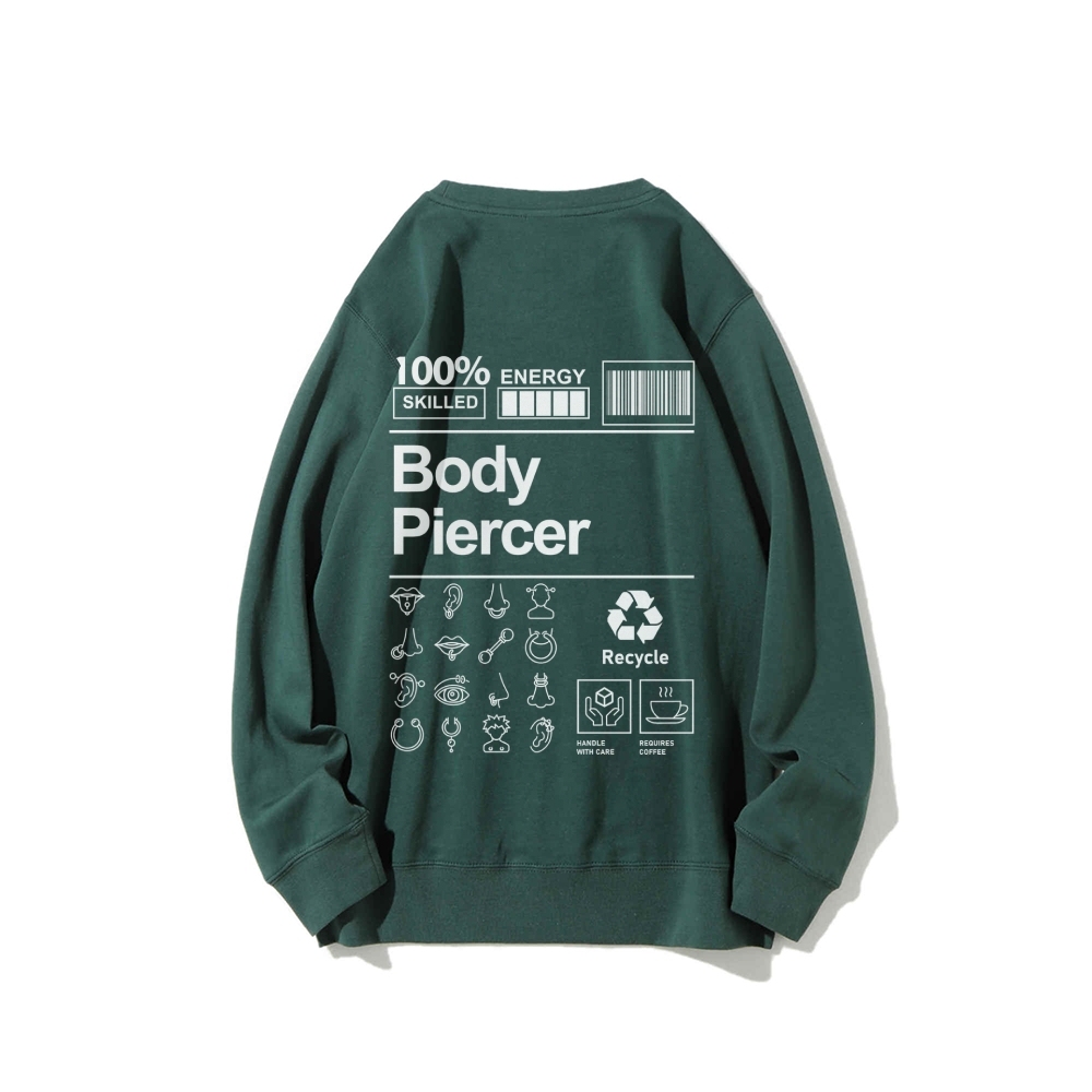 Body Piercer Casual Crewneck Sweatshirt-moweekender