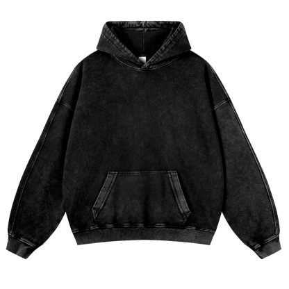 Dog Walker Printed Vintage Washed Hoodie-moweekender