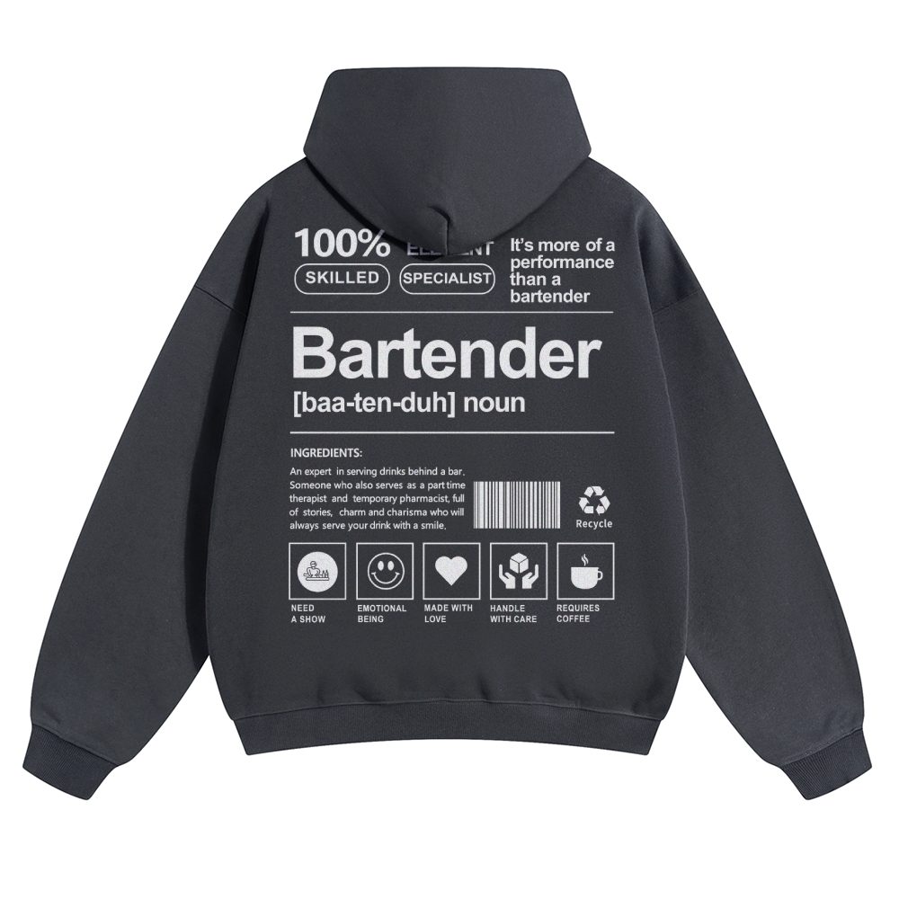 Bartender Unisex Casual Anime Print Hoodie-moweekender