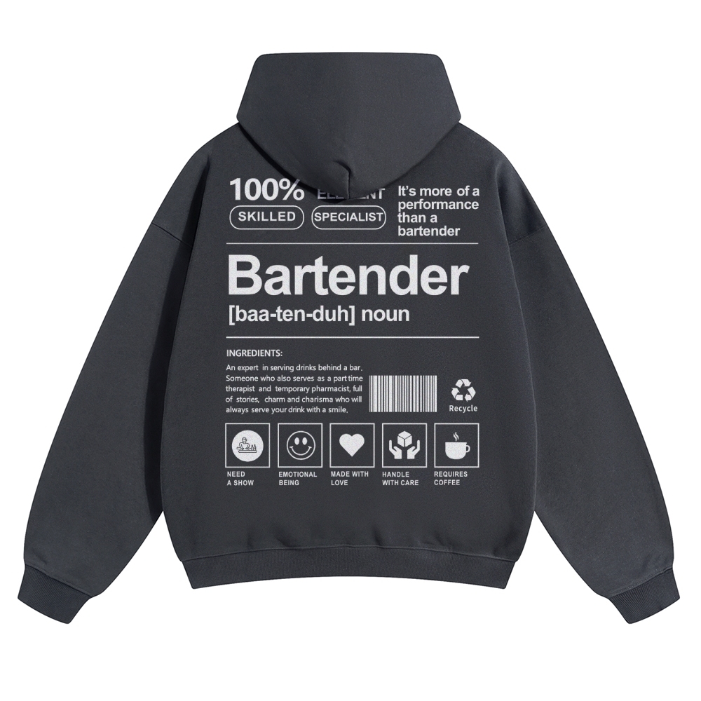 Bartender Unisex Casual Anime Print Hoodie-moweekender
