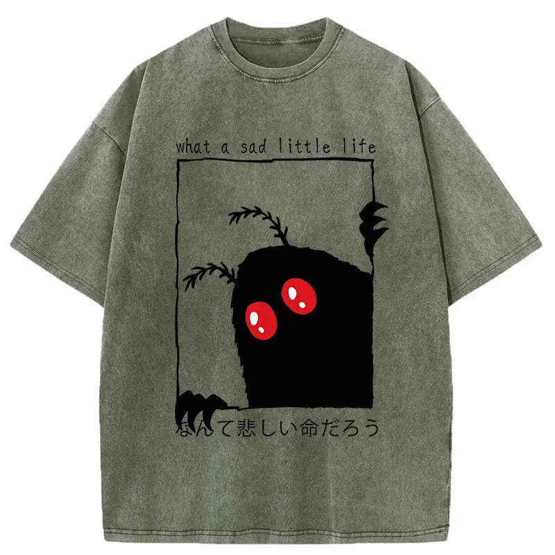 Peeking Mothman Washed Vintage T-Shirt-moweekender