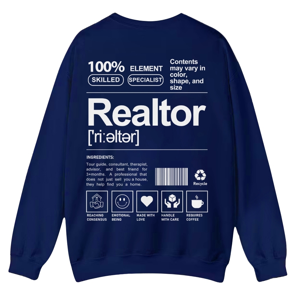 Realtor Casual Crewneck Sweatshirt-moweekender