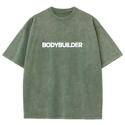 Body Builder Unisex Fit Washed T-Shirt-moweekender