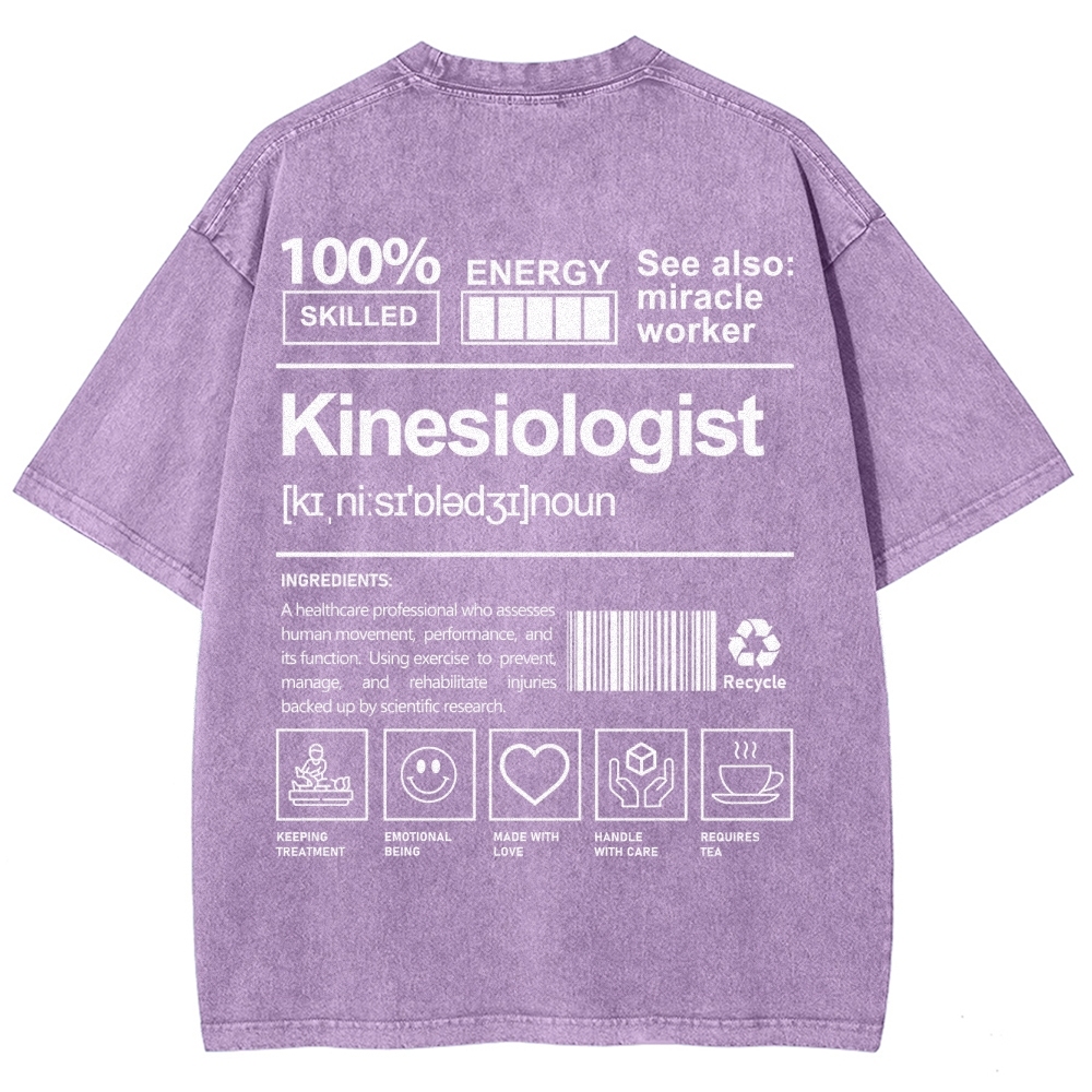 Kinesiologist Unisex Fit Washed T-Shirt-moweekender