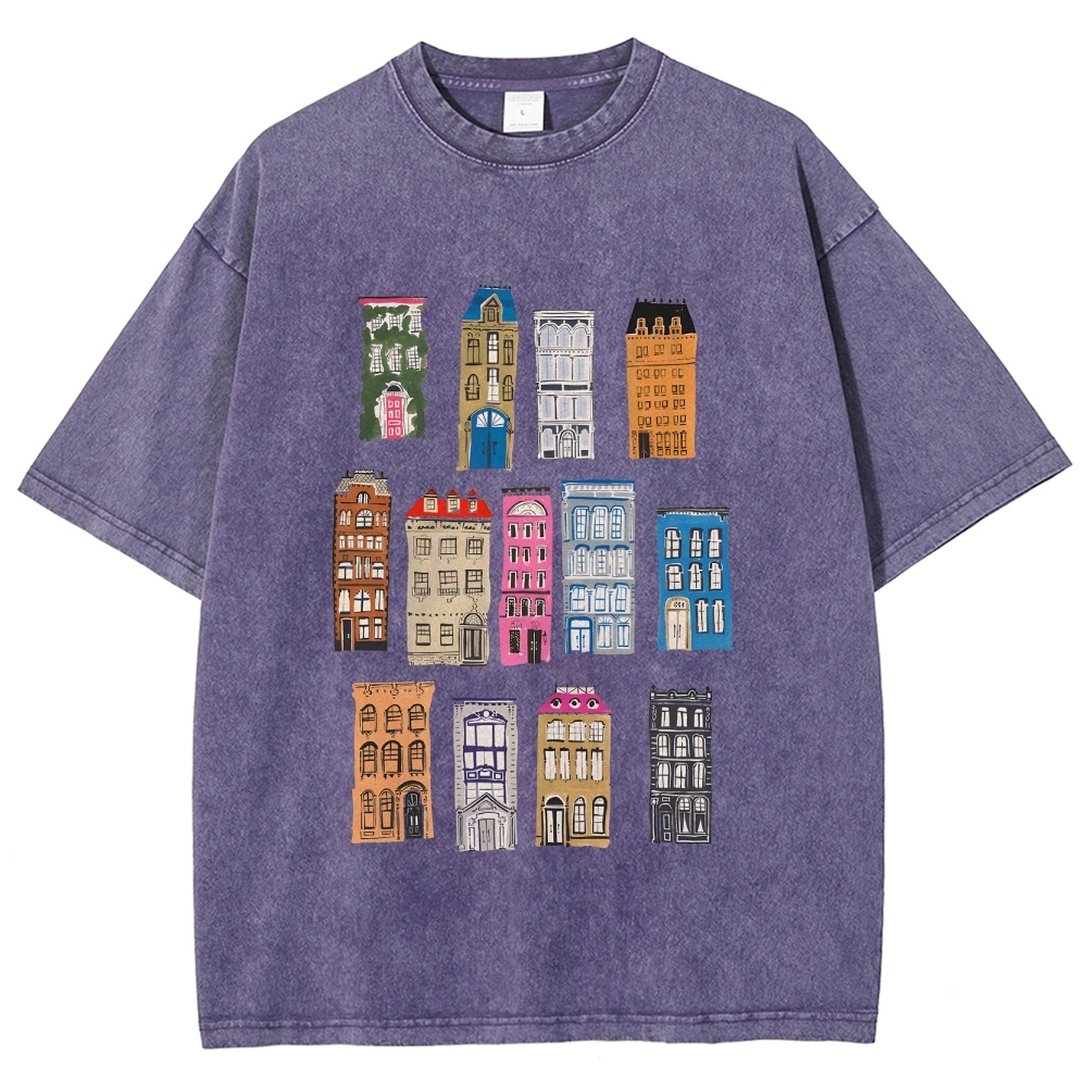architecture Unisex Fit Washed T-Shirt