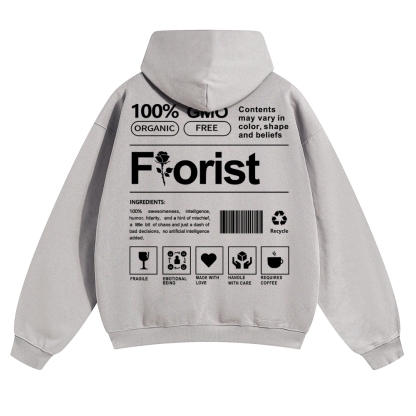 Florist Pattern Unisex Casual Anime Print Hoodie-moweekender