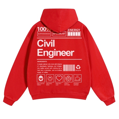 Civil Engineer Unisex Casual Anime Print Hoodie-moweekender