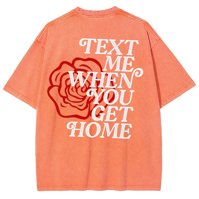 Text Me Vintage Snowflake Washed T-Shirt-moweekender