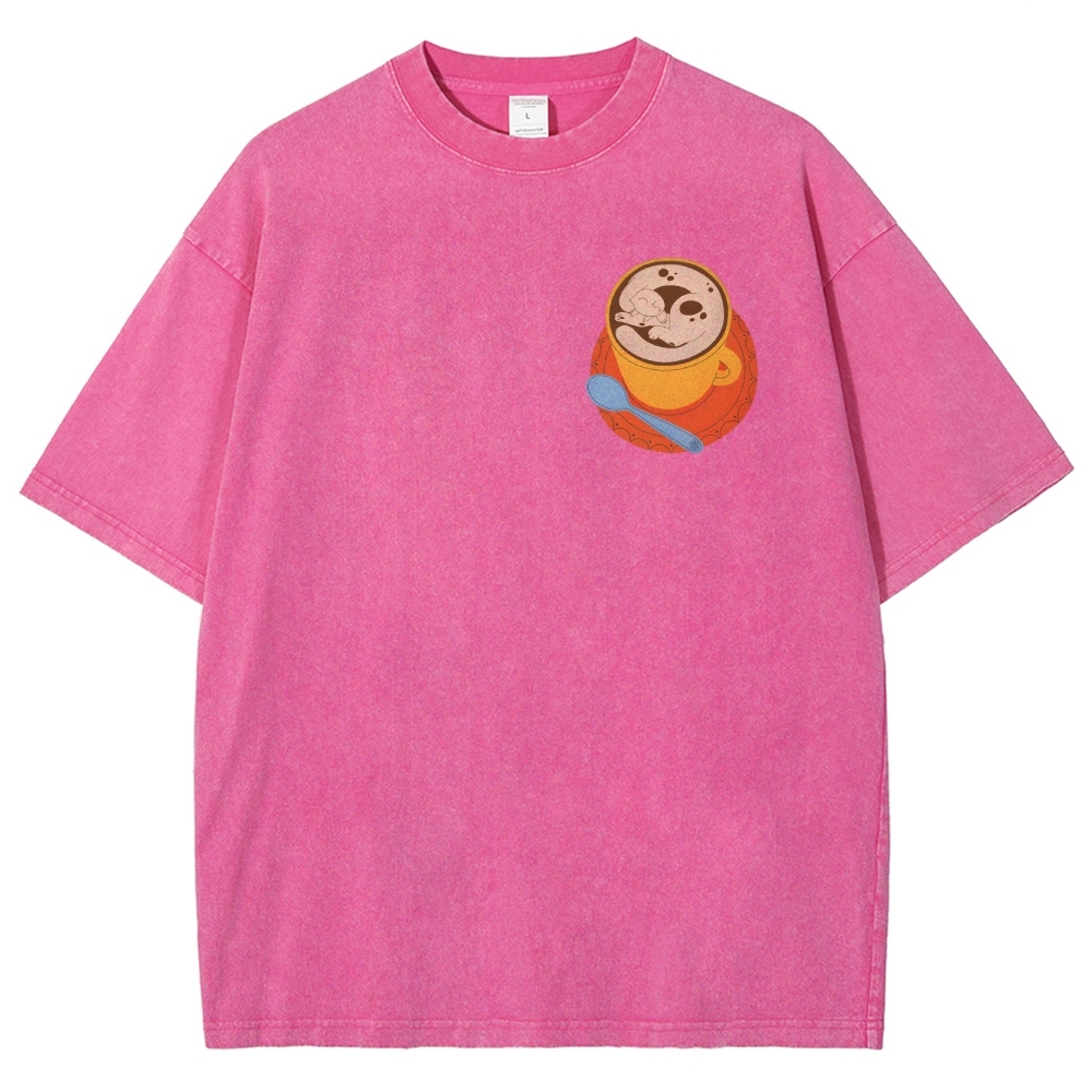 coffee lovers Unisex Fit Washed T-Shirt-moweekender