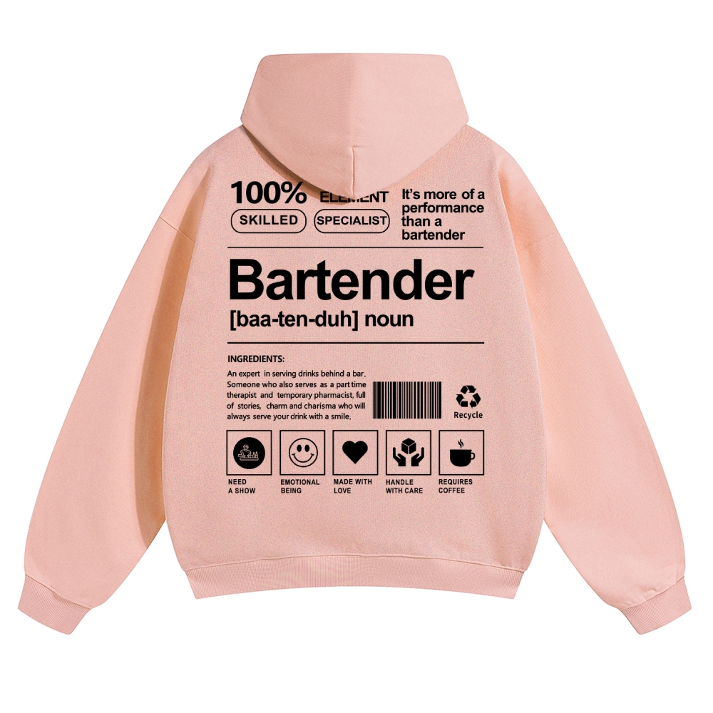 Bartender Unisex Casual Anime Print Hoodie-moweekender